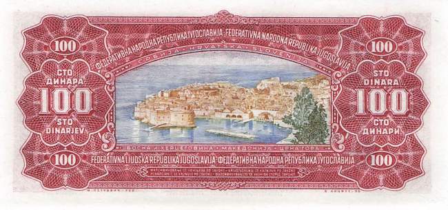 Jugoslawien p69 100 Dinara 1955